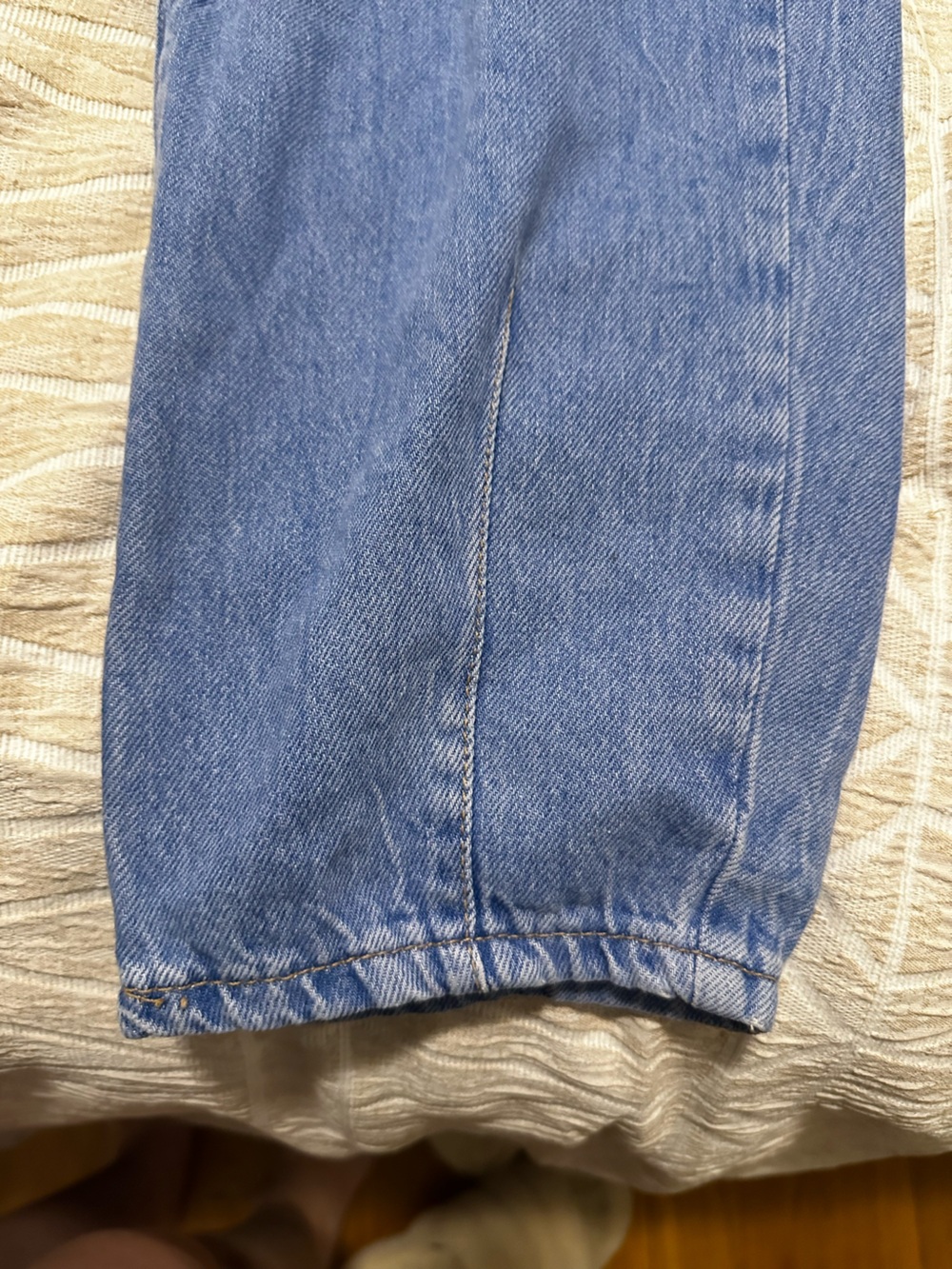 Zara Paperbag Waist Baggy Blue Jeans - Picture 2 of 4